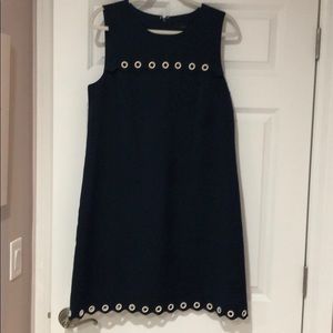 J. Crew Navy Grommet Dress
